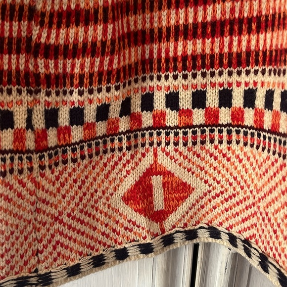 Maxsport Ivory Orange  Aztec Tribal Cardigan Women’s Sweater Size Large. - Picture 5 of 9